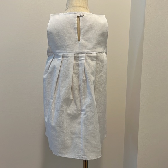 Girls’ Hand-Embroidered Cotton Sundress White Size 4 - Picture 3 of 7